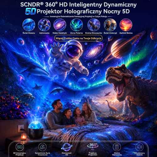 Oficjalny sklep | 💗💗 SCNDR® 360° inteligentny holograficzny projektor rozgwieżdżonego nieba — HD Smart Dynamic 5D