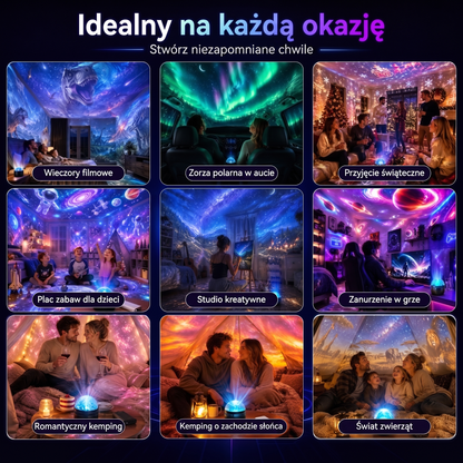 𝑺𝑪𝑵𝑫𝑹® 🎄🌌🦖360° inteligentny holograficzny projektor rozgwieżdżonego nieba — HD Smart Dynamic 5D