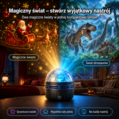 𝑺𝑪𝑵𝑫𝑹® 🎄🌌🦖360° inteligentny holograficzny projektor rozgwieżdżonego nieba — HD Smart Dynamic 5D