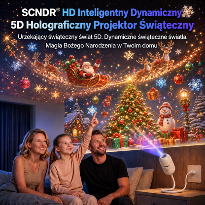🎄SCNDR® ❄️❄️Projektor HD – idealny Prezent na Święta | Rzutnik LED (Prosta Obsługa)
