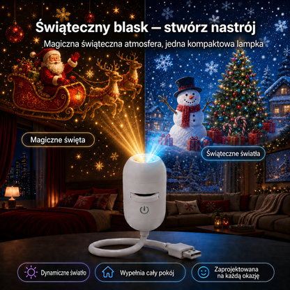 🎄SCNDR® ❄️❄️Projektor HD – idealny Prezent na Święta | Rzutnik LED (Prosta Obsługa)