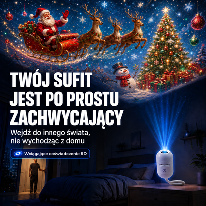 🎄SCNDR® ❄️❄️Projektor HD – idealny Prezent na Święta | Rzutnik LED (Prosta Obsługa)