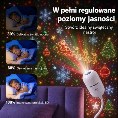 🎄SCNDR® ❄️❄️Projektor HD – idealny Prezent na Święta | Rzutnik LED (Prosta Obsługa)