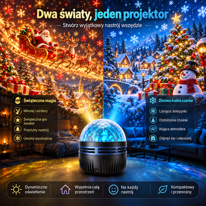 𝑺𝑪𝑵𝑫𝑹® 🎁🎄🦖360° inteligentny holograficzny projektor rozgwieżdżonego nieba — HD Smart Dynamic 5D