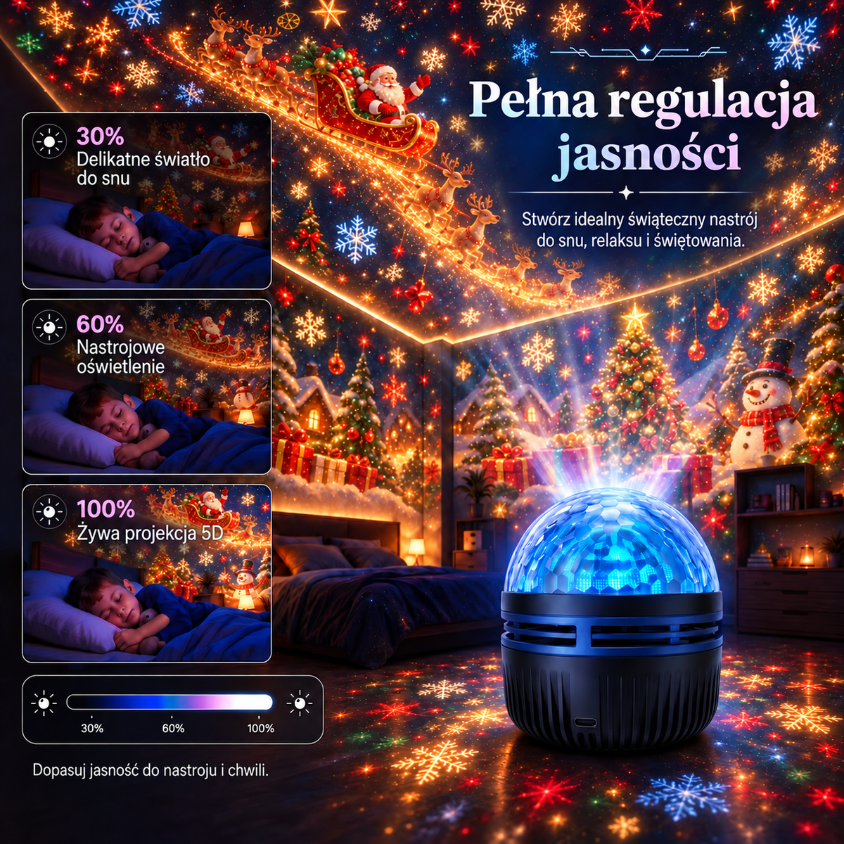 𝑺𝑪𝑵𝑫𝑹® 🎁🎄🦖360° inteligentny holograficzny projektor rozgwieżdżonego nieba — HD Smart Dynamic 5D