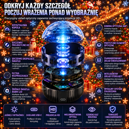 𝑺𝑪𝑵𝑫𝑹® 🎁🎄🦖360° inteligentny holograficzny projektor rozgwieżdżonego nieba — HD Smart Dynamic 5D